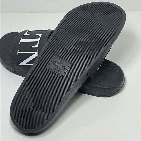 Valentino Garavani VLTN Rubber Slider Sandals size 44